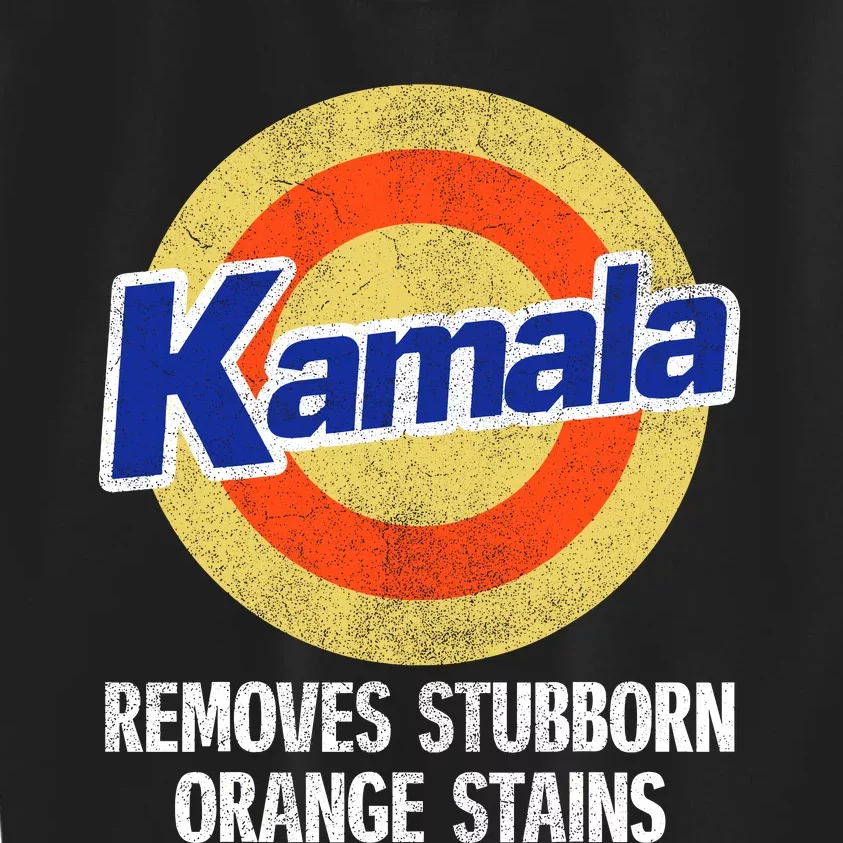 Kamala Removes Nasty Orange Stains Kids Sweatshirt