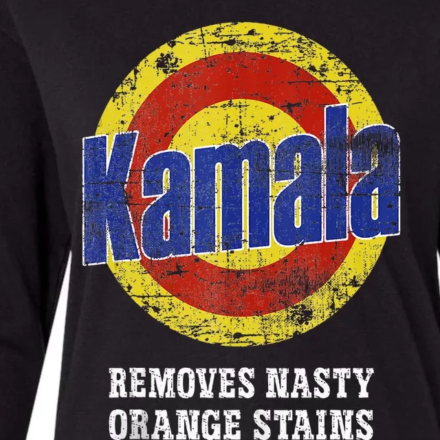 Kamala Removes Nasty Orange Stains Womens Cotton Relaxed Long Sleeve T-Shirt