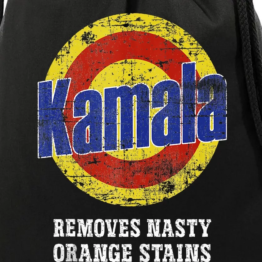 Kamala Removes Nasty Orange Stains Drawstring Bag