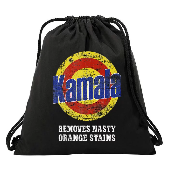 Kamala Removes Nasty Orange Stains Drawstring Bag