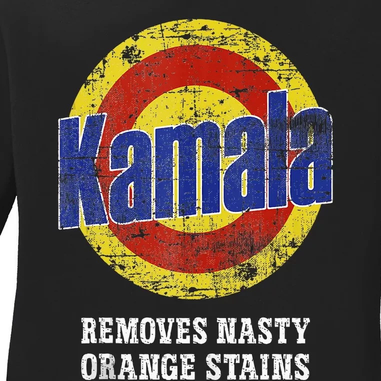 Kamala Removes Nasty Orange Stains Ladies Long Sleeve Shirt