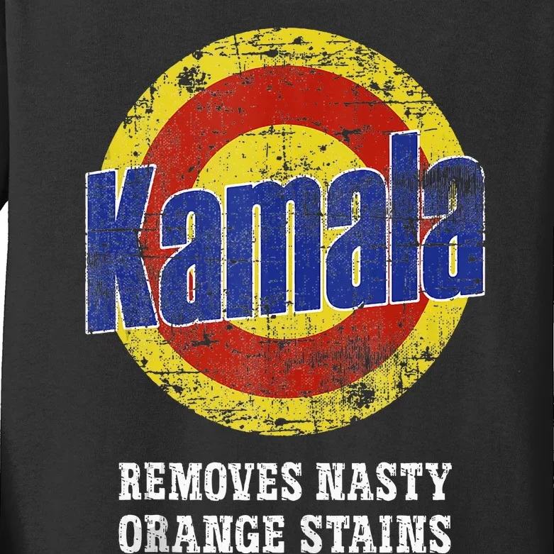 Kamala Removes Nasty Orange Stains Kids Long Sleeve Shirt