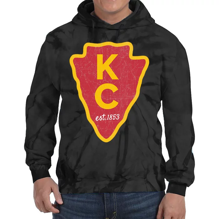 Kc Red Original Red Kansas City Tie Dye Hoodie