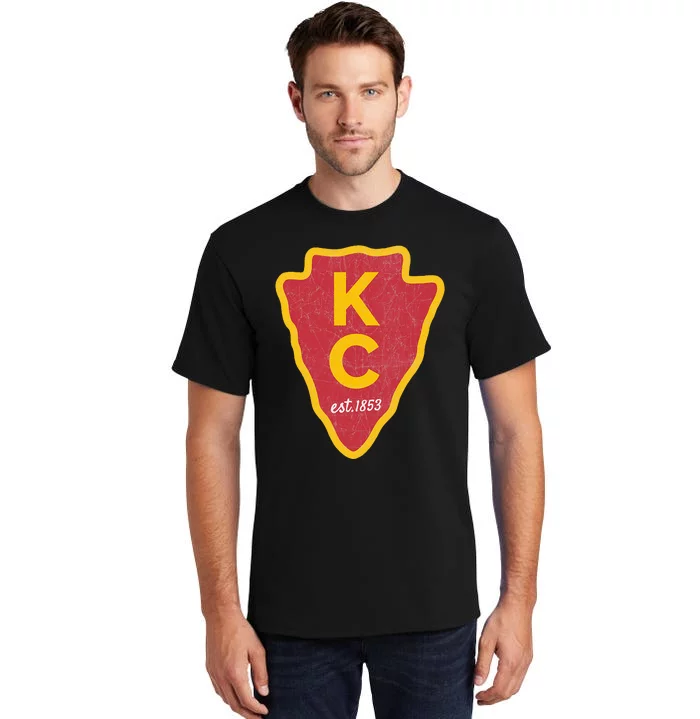 Kc Red Original Red Kansas City Kc Unique Est 1853 Kc Tall T-Shirt