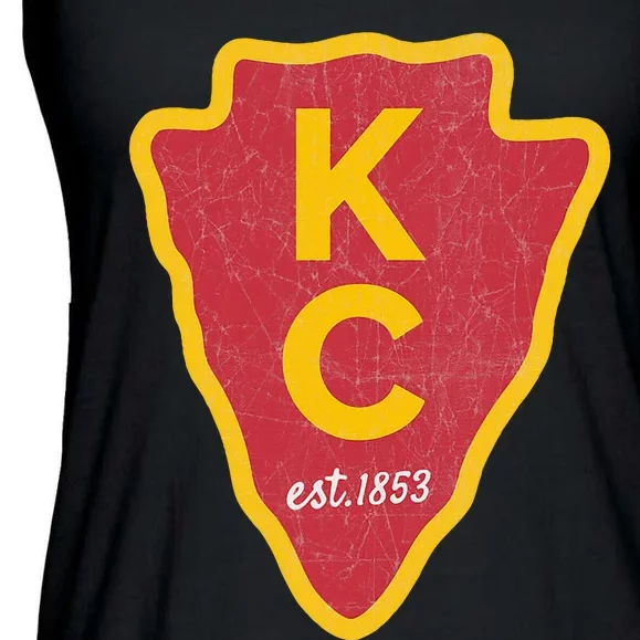 Kc Red Original Red Kansas City Kc Unique Est 1853 Kc Ladies Essential Flowy Tank