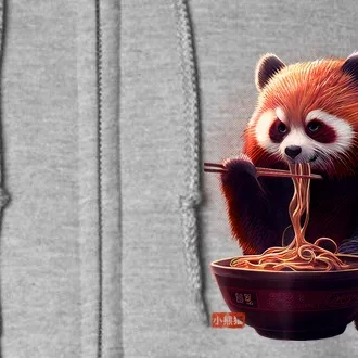 Kawaii Red Panda Eating Ramen Ramen Lover Gift Full Zip Hoodie