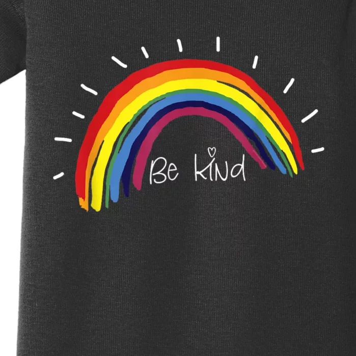 Kindness Rainbow Positive Message Be Kind Baby Bodysuit