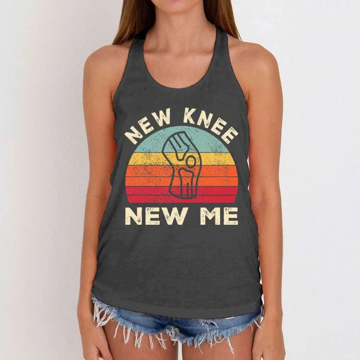 Knee Replacement Recovery New Knee New Me Women's Knotted Racerback Tank