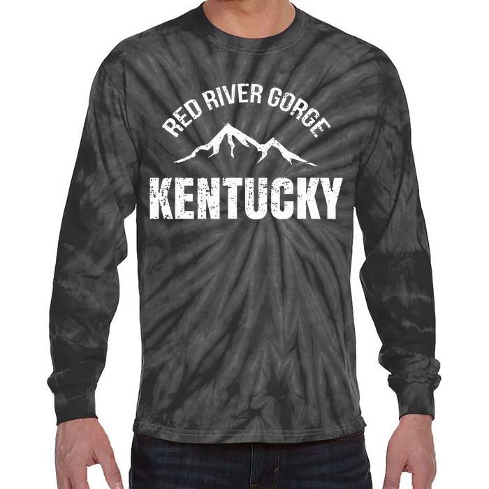 Kentucky Red River Gorge Canyon Daniel Boone Tie-Dye Long Sleeve Shirt