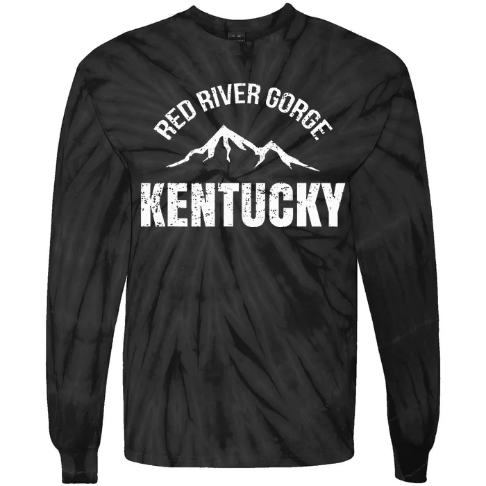 Kentucky Red River Gorge Canyon Daniel Boone Tie-Dye Long Sleeve Shirt