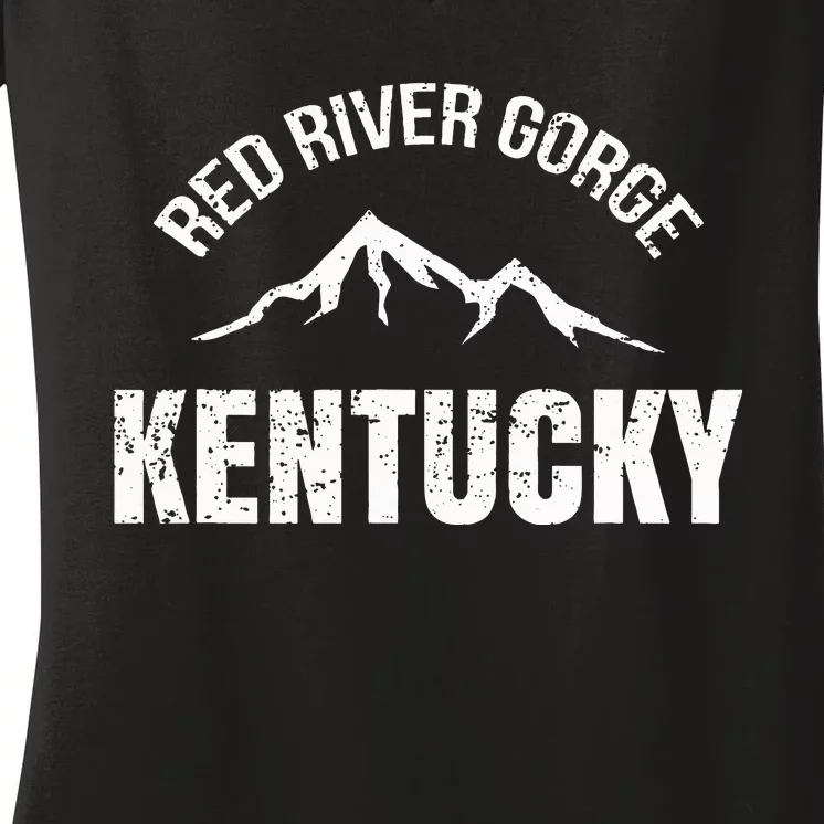 Kentucky Red River Gorge Canyon Daniel Boone Women's V-Neck T-Shirt