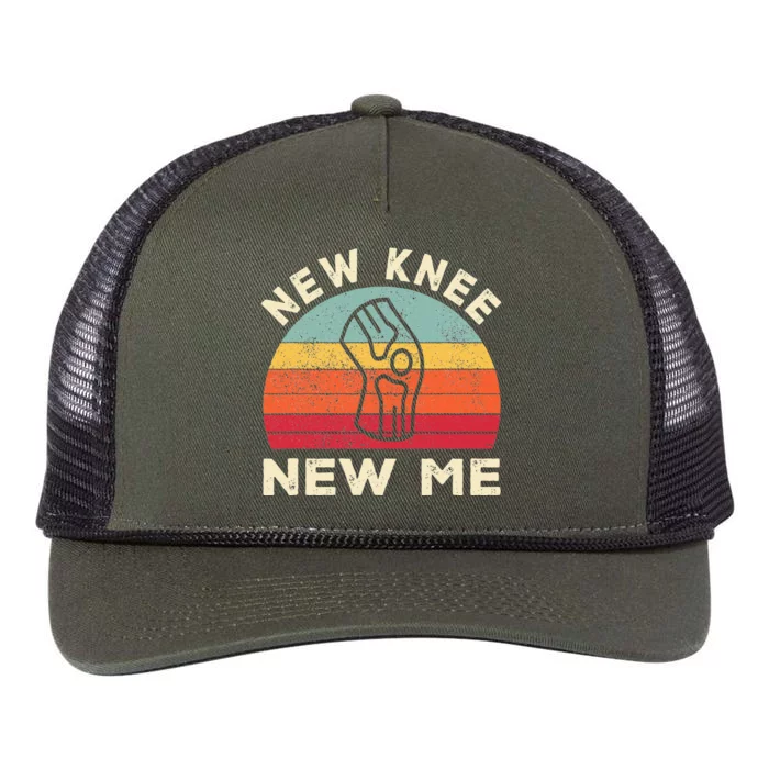 Knee Replacement Recovery New Knee New Me Retro Rope Trucker Hat Cap