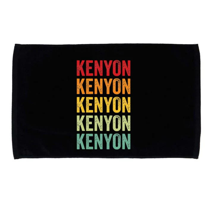 Kenyon Rainbow Repetition of Kenyon Name Text Microfiber Hand Towel