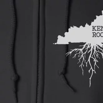 Kentucky Roots State Of Kentucky Map Full Zip Hoodie