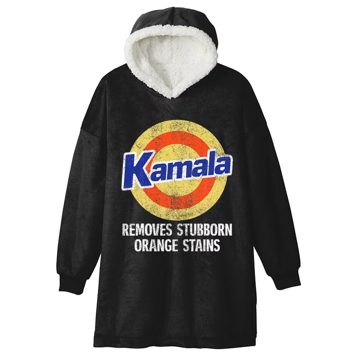 Kamala Removes Stubborn Orange Stains Kamala Harris 2024 Hooded Wearable Blanket