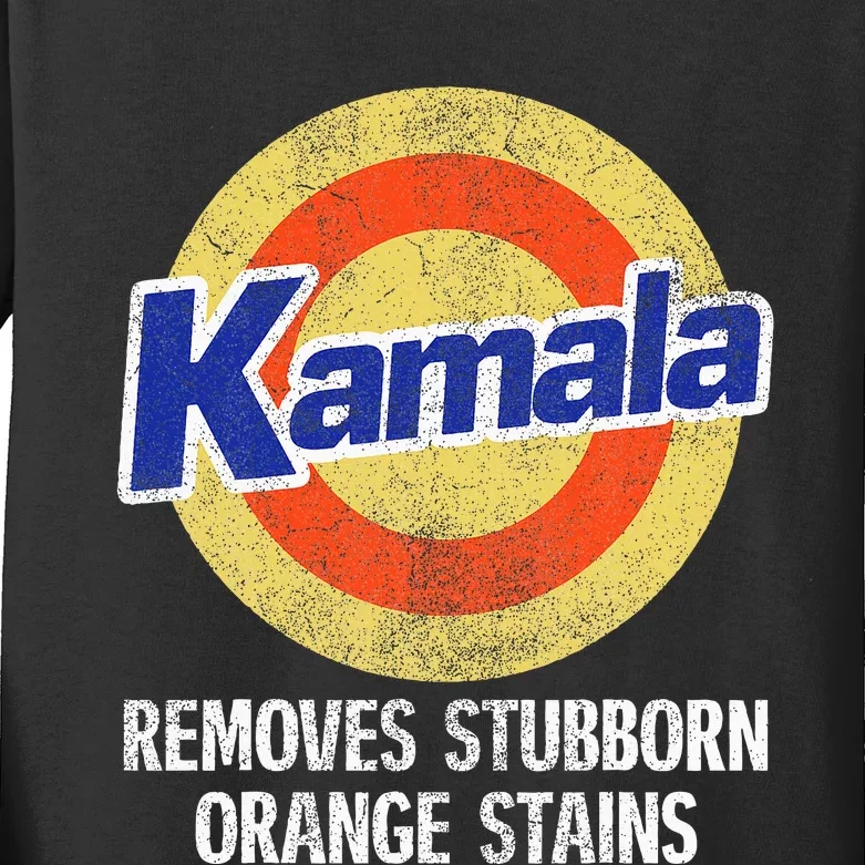 Kamala Removes Stubborn Orange Stains Kamala Harris 2024 Kids Long Sleeve Shirt