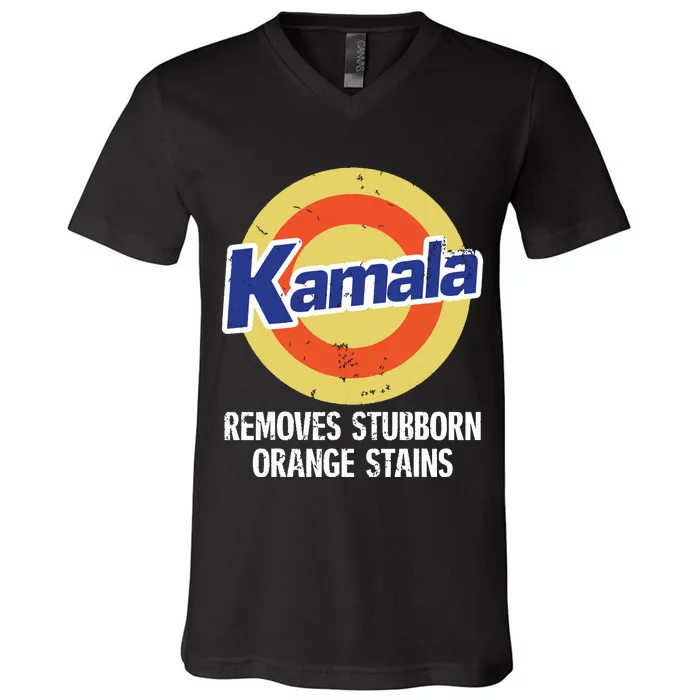 Kamala Removes Stubborn Orange Stains Kamala Harris 2024 V-Neck T-Shirt