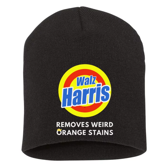 Kamala Removes Stubborn Orange Stains Harris Walz Waltz Short Acrylic Beanie