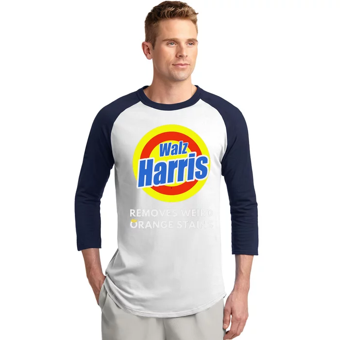 Kamala Removes Stubborn Orange Stains Harris Walz Waltz Baseball Sleeve Shirt