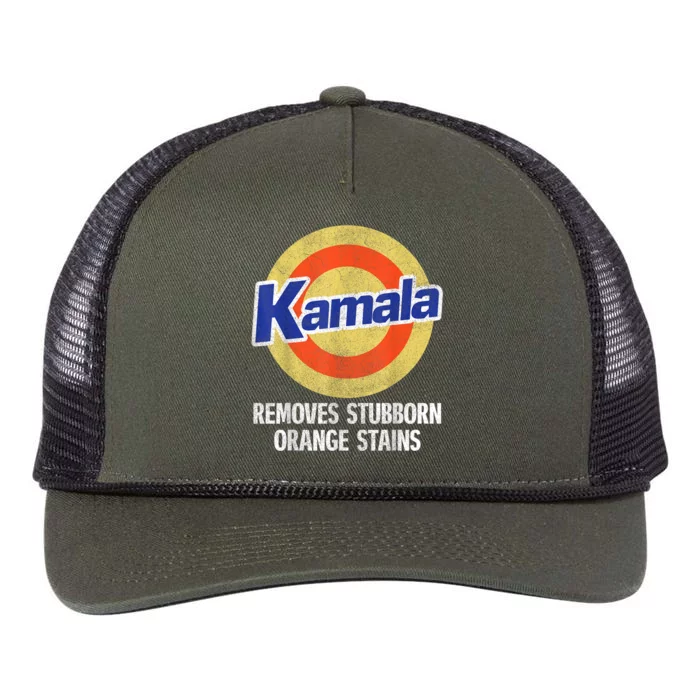 Kamala Removes Stubborn Orange Stains Kamala Harris 2024 Retro Rope Trucker Hat Cap