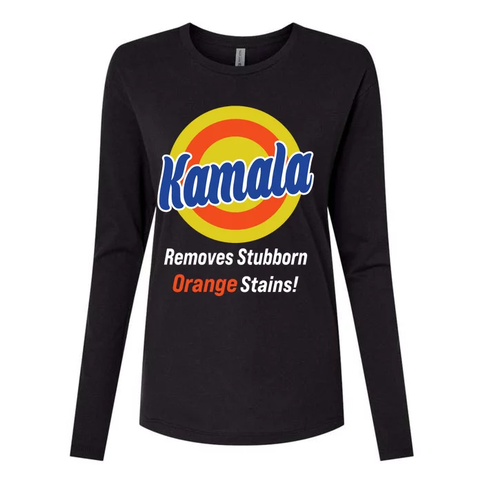 Kamala Removes Stubborn Orange Stains Womens Cotton Relaxed Long Sleeve T-Shirt