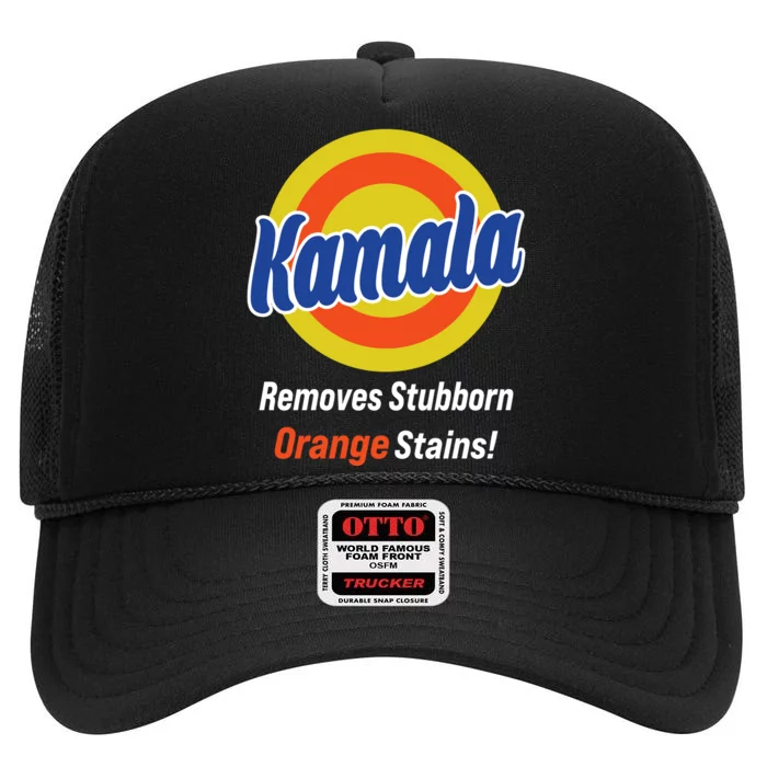 Kamala Removes Stubborn Orange Stains High Crown Mesh Trucker Hat