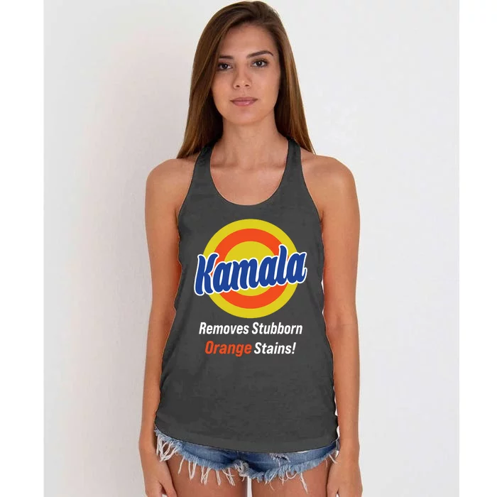 Kamala Removes Stubborn Orange Stains Women's Knotted Racerback Tank