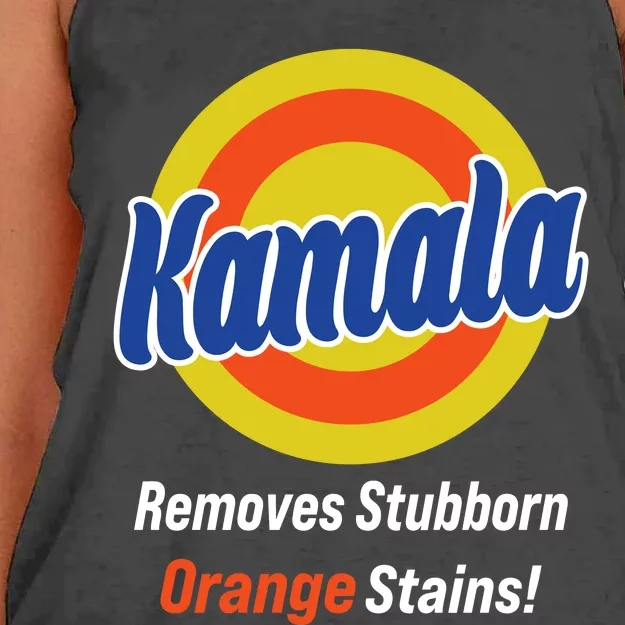 Kamala Removes Stubborn Orange Stains Women's Knotted Racerback Tank