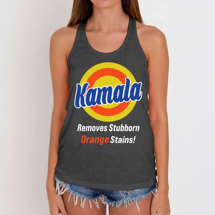 Kamala Removes Stubborn Orange Stains Women's Knotted Racerback Tank