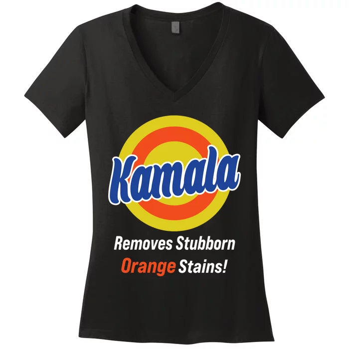 Kamala Removes Stubborn Orange Stains Women's V-Neck T-Shirt