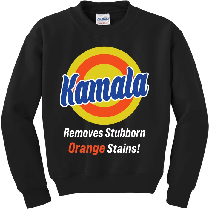 Kamala Removes Stubborn Orange Stains Kids Sweatshirt