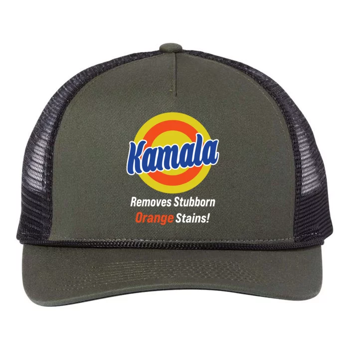 Kamala Removes Stubborn Orange Stains Retro Rope Trucker Hat Cap