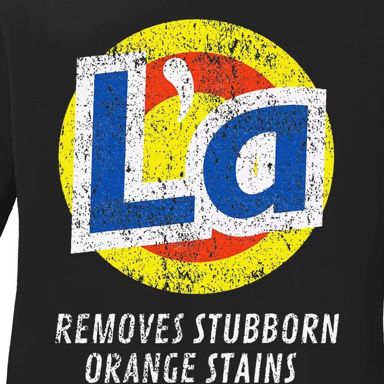 Kamala Removes Stubborn Orange Stains Ladies Long Sleeve Shirt