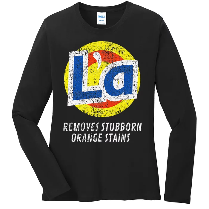 Kamala Removes Stubborn Orange Stains Ladies Long Sleeve Shirt