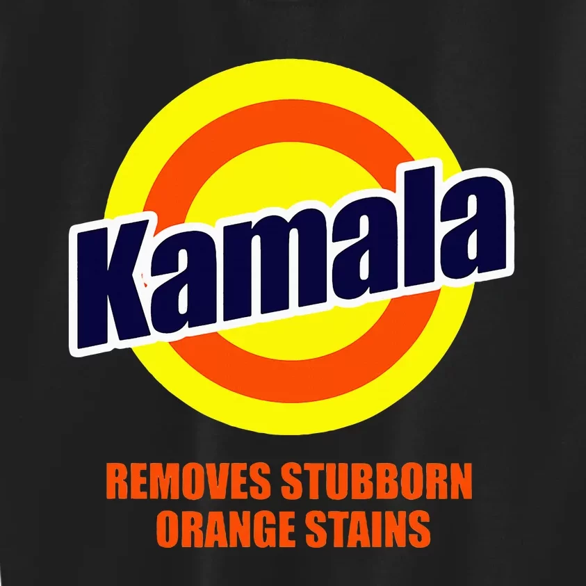 Kamala Removes Stubborn Orange Stains Funny Democrat Kids Sweatshirt