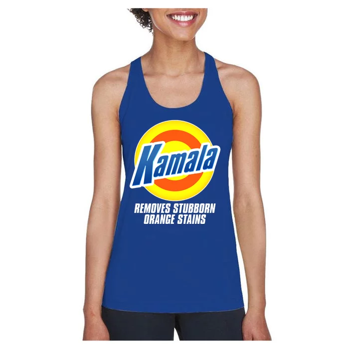 Kamala Removes Stubborn Orange Stains Vote Kamala Harris 2024 Women's Racerback Tank