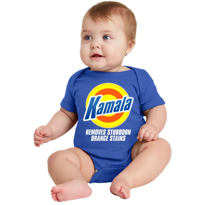 Kamala Removes Stubborn Orange Stains Vote Kamala Harris 2024 Baby Bodysuit