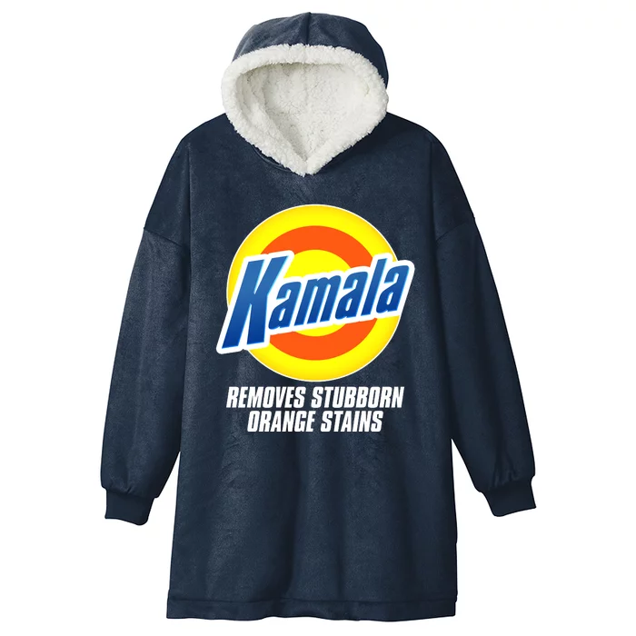 Kamala Removes Stubborn Orange Stains Vote Kamala Harris 2024 Hooded Wearable Blanket