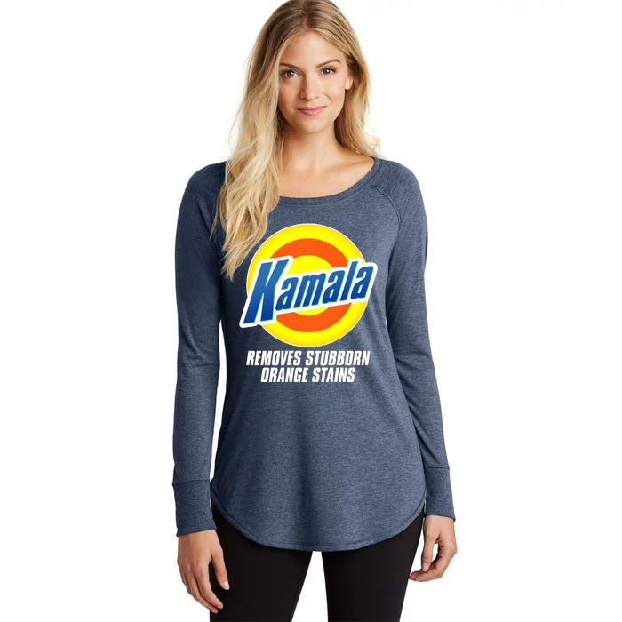 Kamala Removes Stubborn Orange Stains Vote Kamala Harris 2024 Women's Perfect Tri Tunic Long Sleeve Shirt