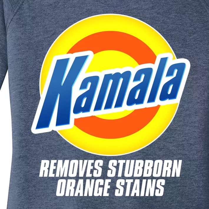 Kamala Removes Stubborn Orange Stains Vote Kamala Harris 2024 Women's Perfect Tri Tunic Long Sleeve Shirt