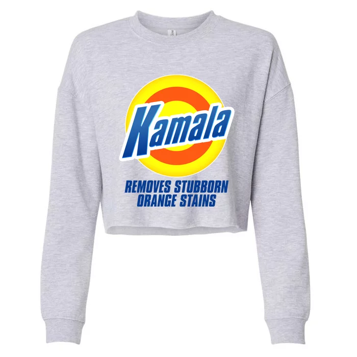 Kamala Removes Stubborn Orange Stains Vote Kamala Harris 2024 Cropped Pullover Crew