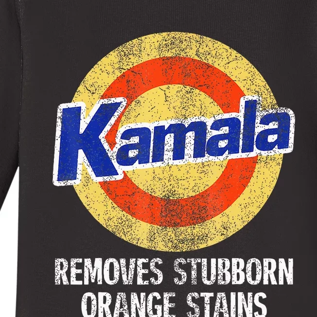 Kamala Removes Stubborn Orange Stains Kamala Harris 2024 Baby Long Sleeve Bodysuit