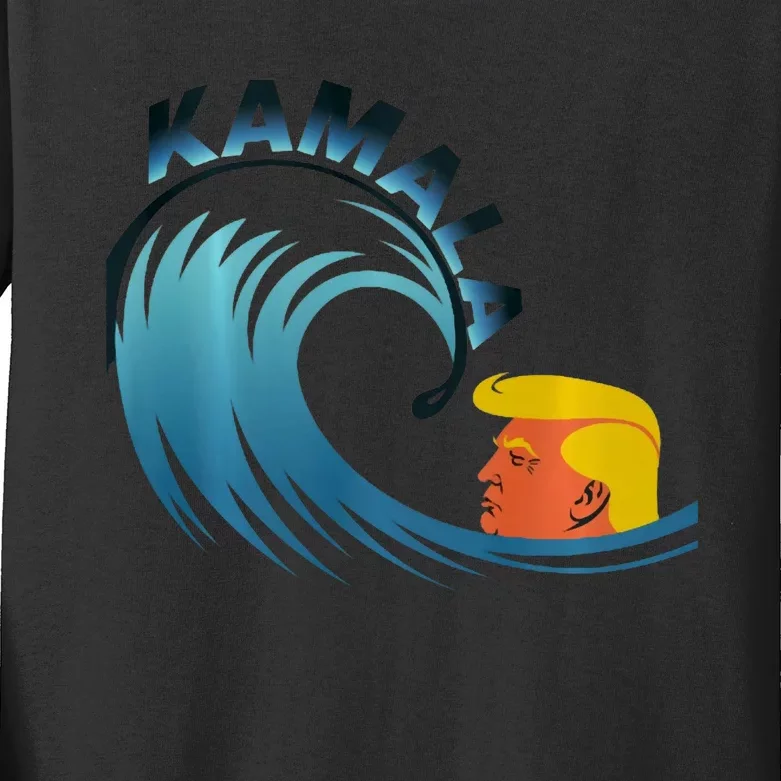 KamalaS Rising Tide Anti Trump A New Dawn Kids Long Sleeve Shirt