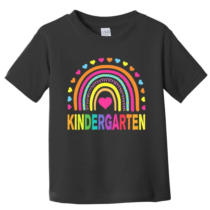 Kindergarten Rainbow Teacher Team Kinder Squad Toddler T-Shirt