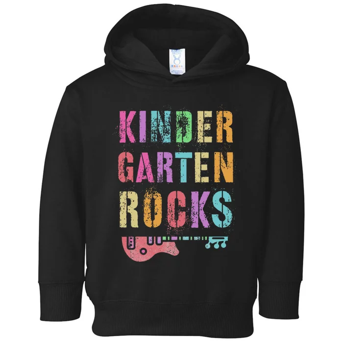 KINDERGARTEN ROCKS Teacher Crew Rock Star Kinder Team Toddler Hoodie