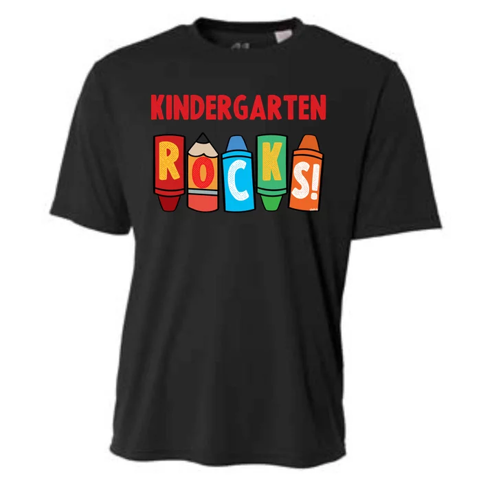 Kindergarten Rocks Teacher Back To School Gift Kindergarten Cool Gift Cooling Performance Crew T-Shirt