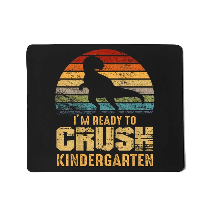 Kids Ready To Crush Kindergarten T Rex Dinosaur Mousepad