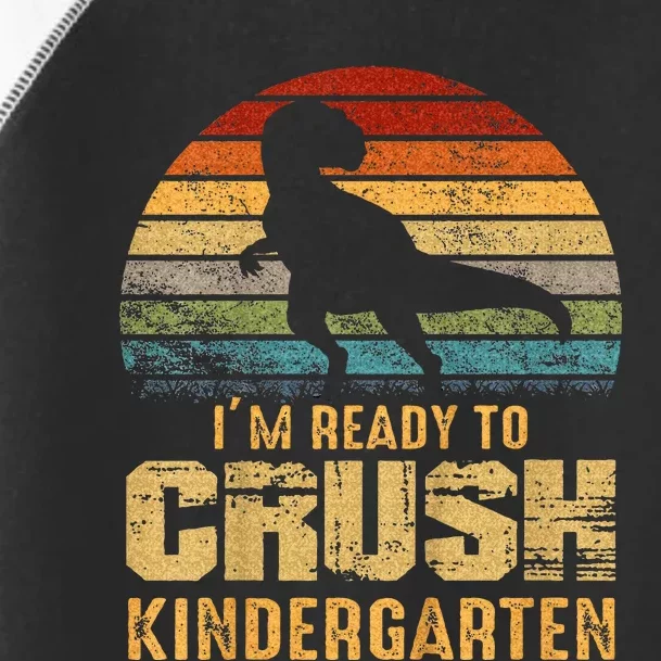 Kids Ready To Crush Kindergarten T Rex Dinosaur Toddler Fine Jersey T-Shirt