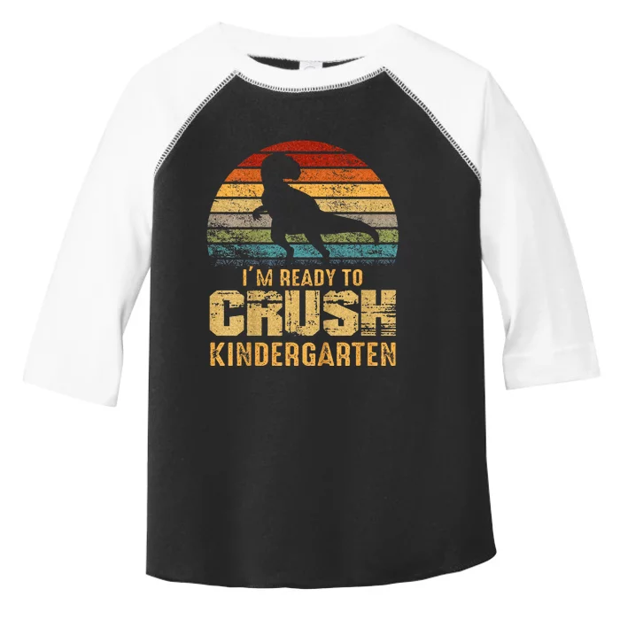 Kids Ready To Crush Kindergarten T Rex Dinosaur Toddler Fine Jersey T-Shirt