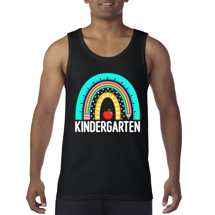 Kindergarten Rainbow Teacher Team Kindergarten Crew Girl Boy Tank Top